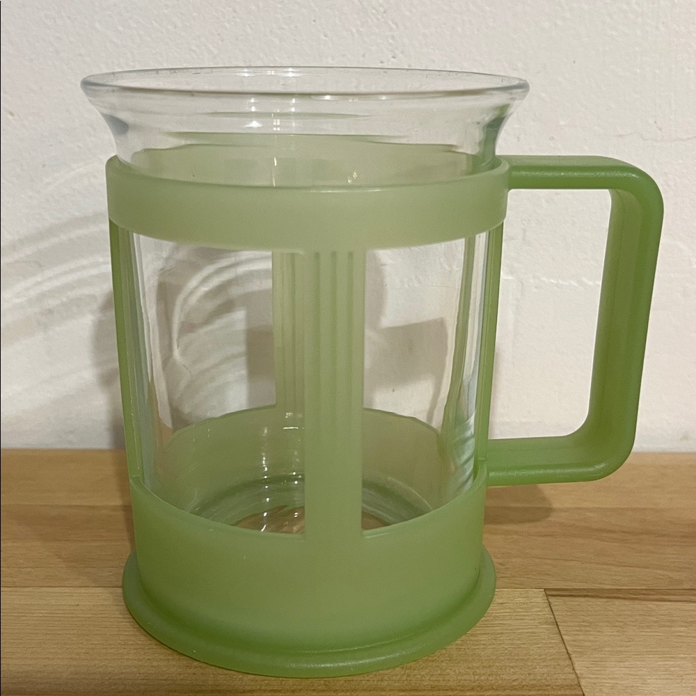 Bodum Glass Mug with Green Handle